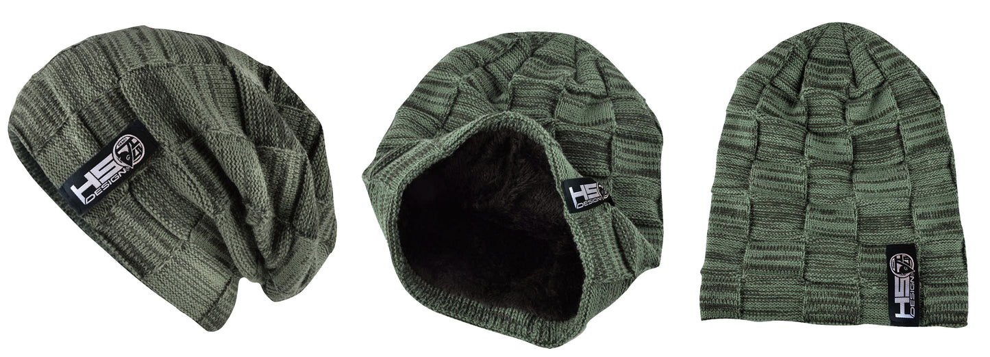Melange-Mütze mit Eco-Fur-HotSpot-Design