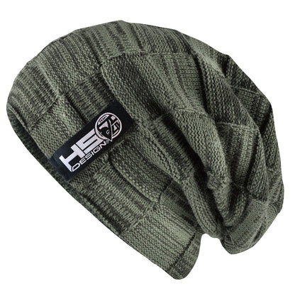 Melange Green Beanie With Eco-Fur HotSpot Design