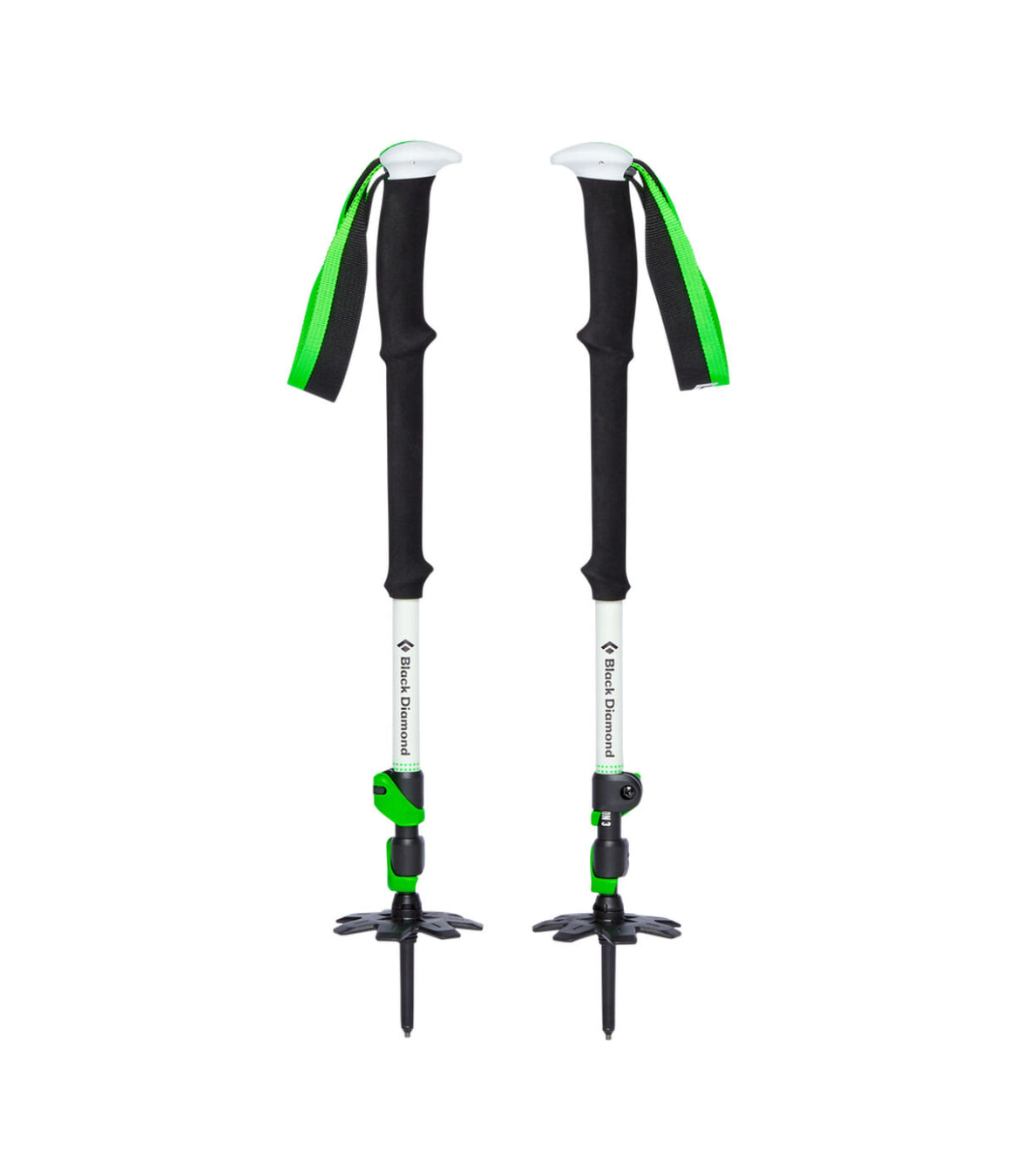 Bastoncini da Sci Black Diamond Expedition 3 Nero Bianco Verde 100 - 140 cm