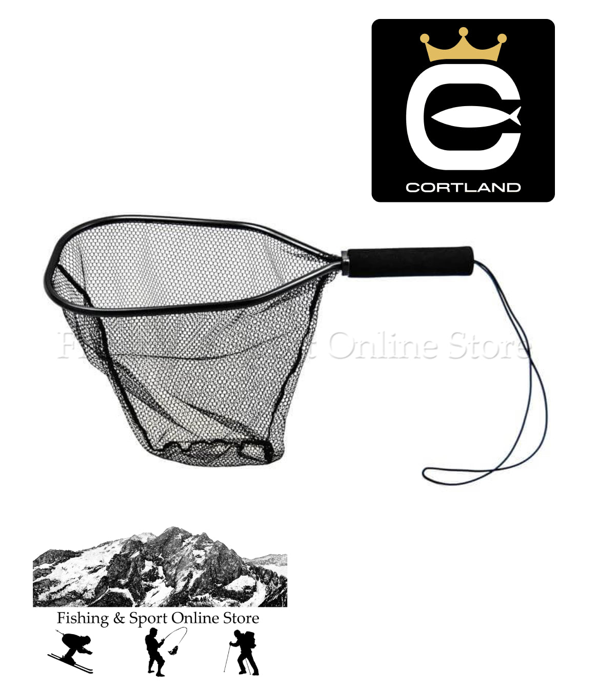 Cortland Black Trout Net Alluminio