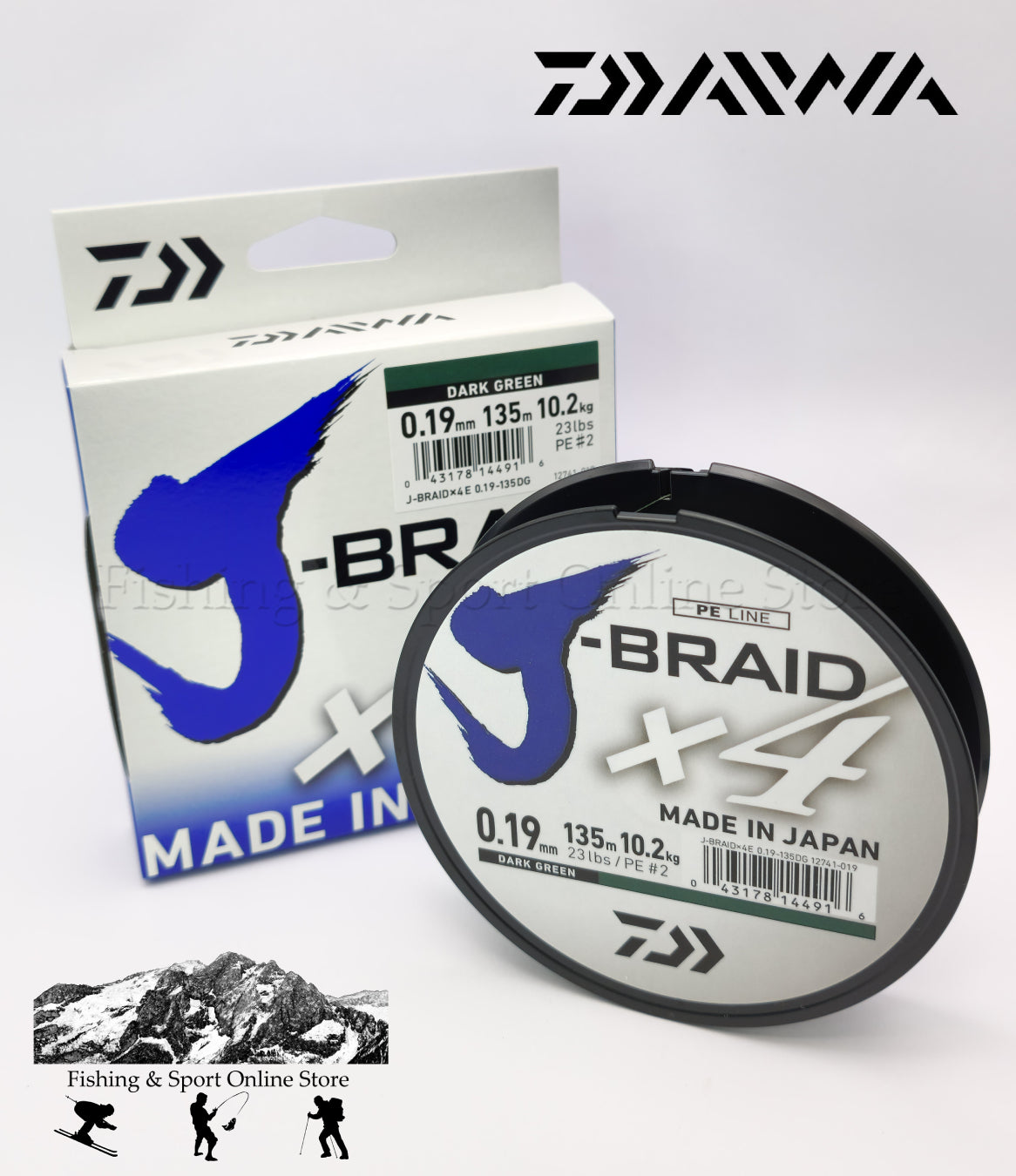 Daiwa J-Braid X4 Dark Green 135mt