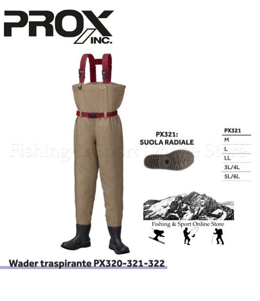 Prox PX321 WADER BREATHATEC FELT-SPIKE