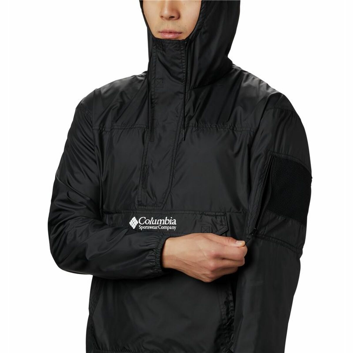 Windcheater Jacket Columbia Challenger Black Men Foldable