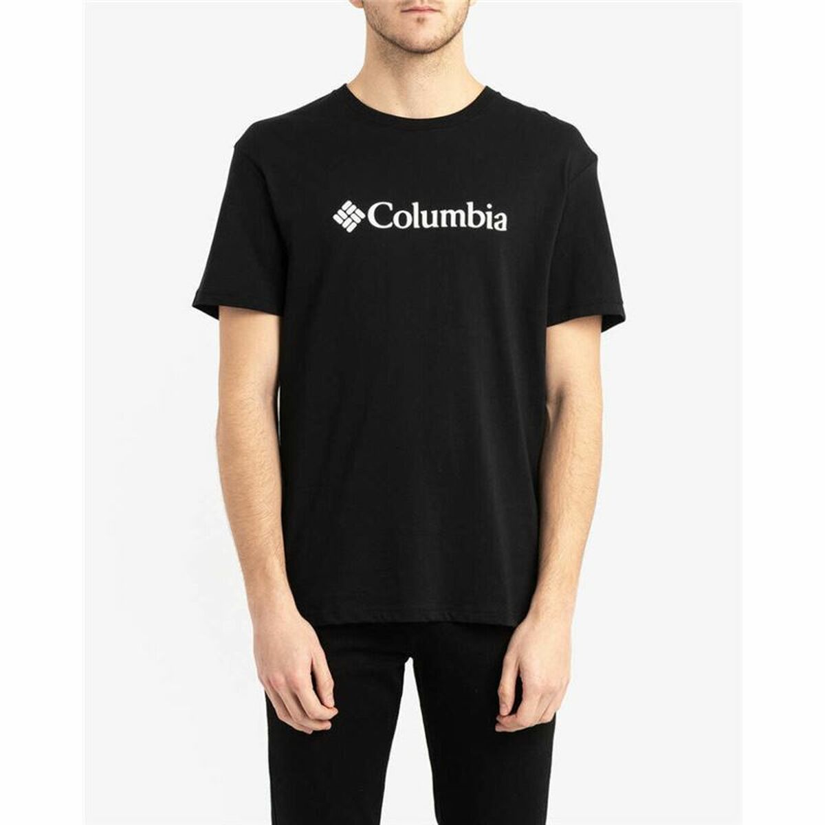 Herren Kurzarm-T-Shirt Columbia Schwarz