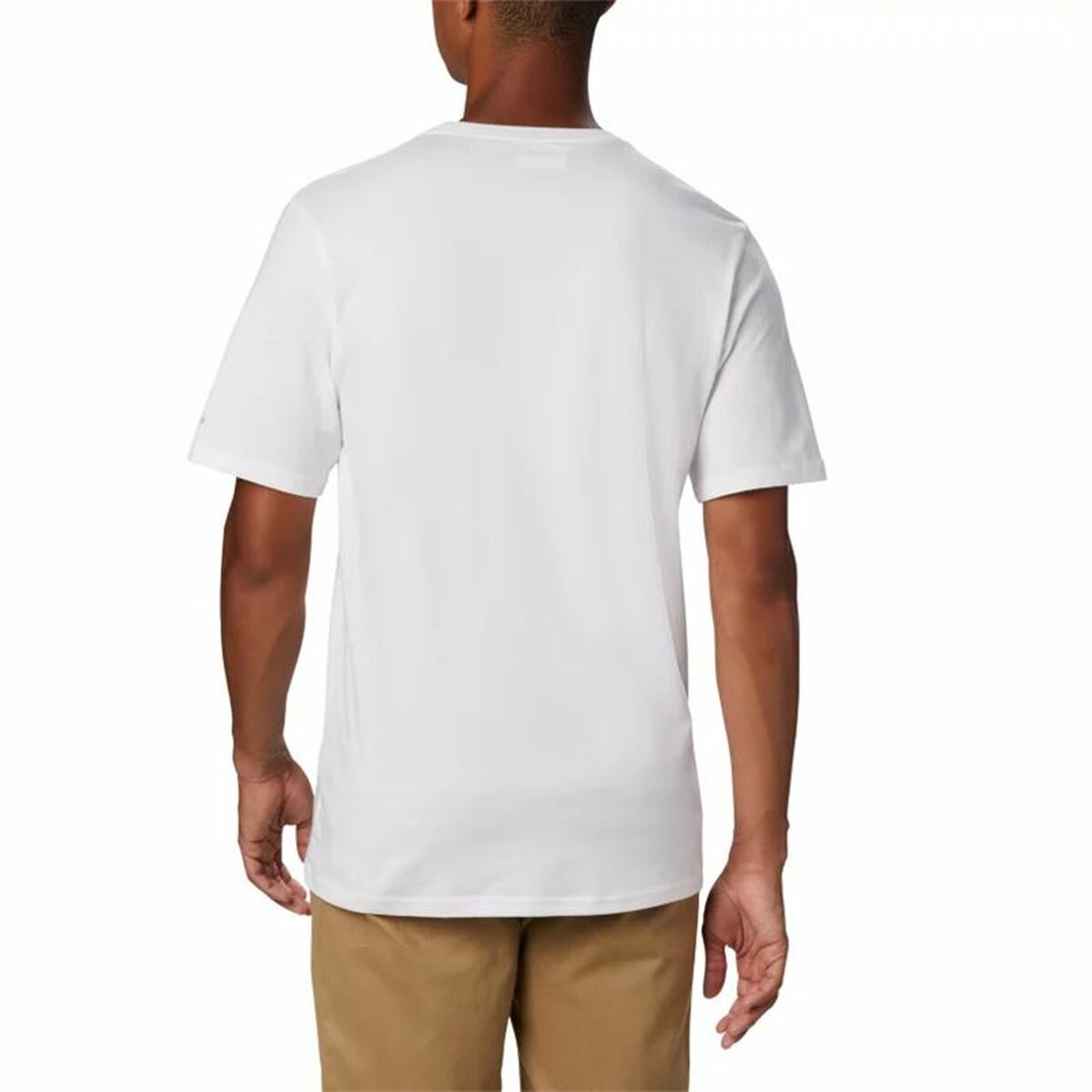 Short-sleeve Sports T-shirt Columbia Basic Logo White Men