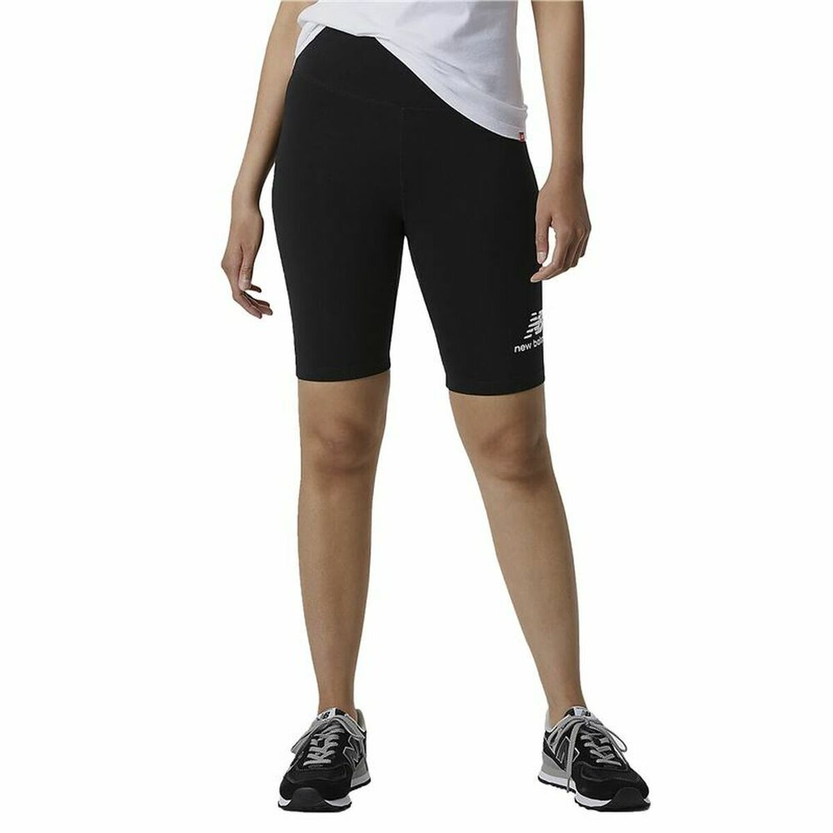 Leggings Sportivi New Balance Essentials Stacked Fitted Nero