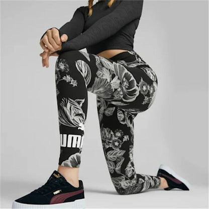 Leggings Sportivo da Donna Puma Frozen Flower Nero