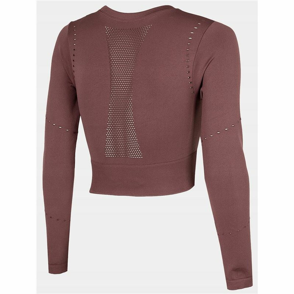 4F Crop-Top girocollo da allenamento Donna Rosso Scuro