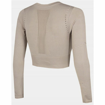 4F Crop-Top girocollo da allenamento Donna Beige