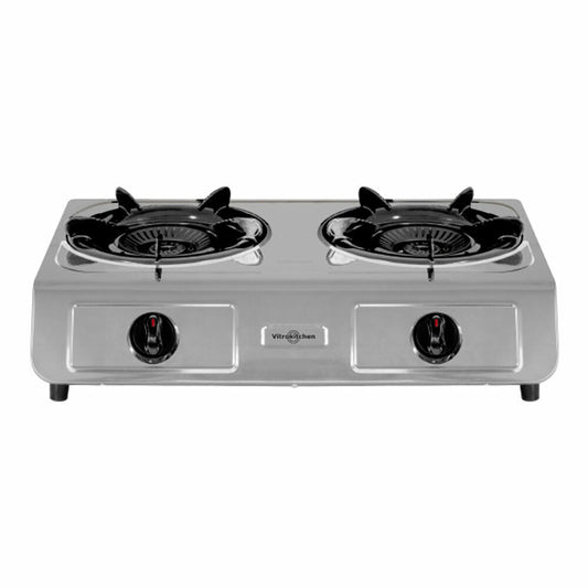 gas stove Vitrokitchen 265IB Black Steel Stainless steel